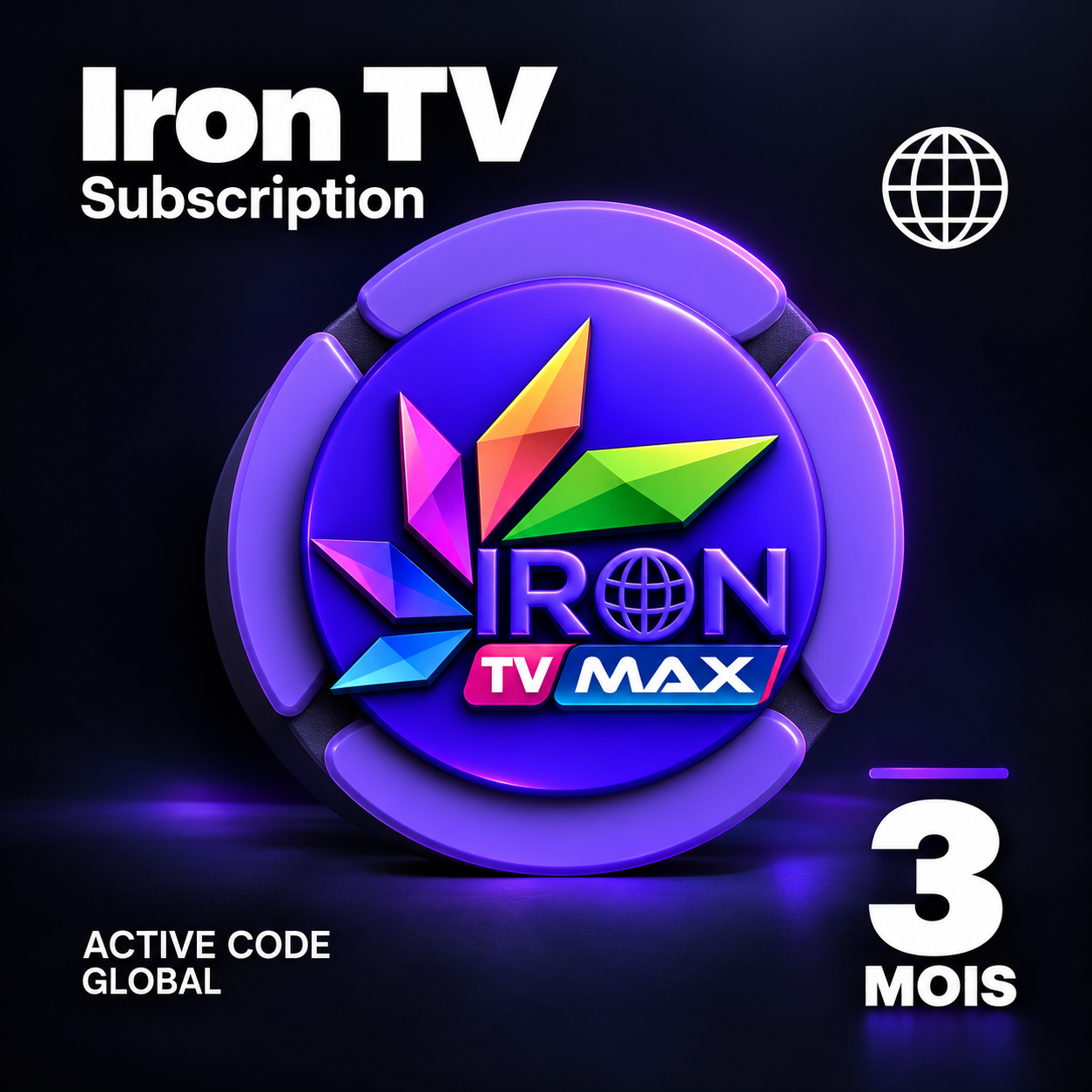 Carte Iron TV Max abonnement 3 mois