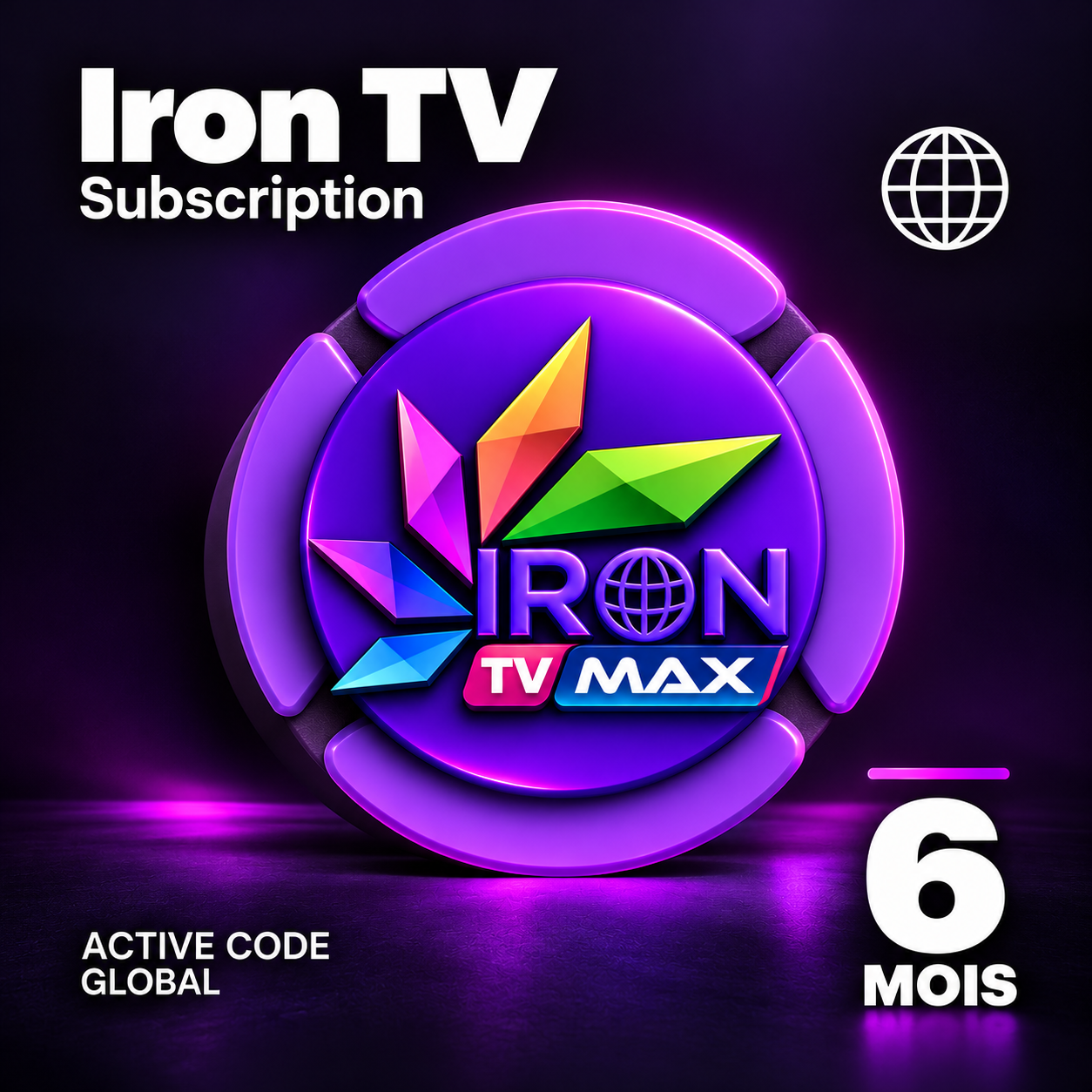 Carte Iron TV Max abonnement 6 mois